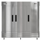 Thumbnail image #6 for Koolmore RIR-3D-SS Three-Section Reach-In Refrigerator, 72 Cu. Ft., 3 Solid Doors, Bottom-Mounted Refrigeration, Stainless Steel