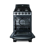Thumbnail image #2 for Summit Commercial PRO201SS 20-Inch Gas Range with 2.3 cu. ft. Oven, Four Sealed Burners and Backguard