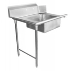 Thumbnail image #1 for GSW USA DT30S-L Soiled Dish Table, Straight, Left-to-Right, 30"W x 30"D x 45-1/2"H, 16-Gauge 304 Stainless Steel, 8"H Backsplash