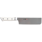 Thumbnail image #1 for JB Prince Mcusta Z240 Forged Nakiri Knife, 6-1/2-Inch Molybdenum/Vanadium Steel Blade, White Corian Handle