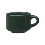 Thumbnail image #1 for International Tableware Cancun CA-23-G 7 oz Green Ceramic Coffee Cup, Stackable, Rolled Edge Case of 3 Dozen