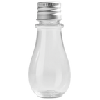 Thumbnail image #2 for JB Prince RB129 Transparent Plastic Olive Bottle, 4/5 oz., 3"H, Disposable, Aluminum Screw Top