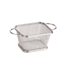 Thumbnail image #1 for G.E.T. Clipper Mill 4-81865 Single-Serving Rectangular Stainless Steel Fry Basket with Round Handle, 4" x 3-1/4" x 2-1/4" Case of 24