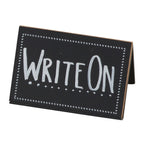 Thumbnail image #1 for Cal-Mil 3047 Chalkboard Tent Label, 3" x 2" Write-On Area, Blank Surface Case of 12