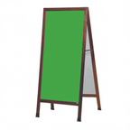 Thumbnail image #1 for AARCO Products MLA1SG Green Porcelain Sidewalk Chalkboard, Solid Oak A-Frame, 68"H x 30"W