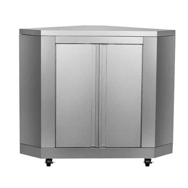 Product image #5 for KoolMore Outdoor Stainless Steel Corner Cabinet with 2 Hinged Doors, 26 Inch