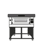 Thumbnail image #1 for Moretti Forni AMALFI AMA0B01G Electric Deck Pizza Oven with Stand, 38 x 29 in Deck, 840°F, 208V