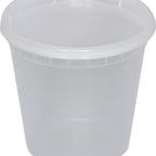 Thumbnail image #1 for International Tableware iti to-go® TG-PC-24 24 oz Clear Polypropylene Soup/Deli Container with Lid
