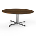 Thumbnail image #1 for Steelite International Mogogo, Polo MGCPFV01WSXX Oval Coffee Table, Mango Wood Laminate Top, Brushed Stainless Steel, 42-1/2 x 30 x 18 in