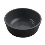 Thumbnail image #1 for G.E.T. Roca Glazed RB-15-GRS/BKM Round Melamine Soup/Salad Bowl, 16 oz, Gray Gloss/Black Matte Case of 2 Dozen