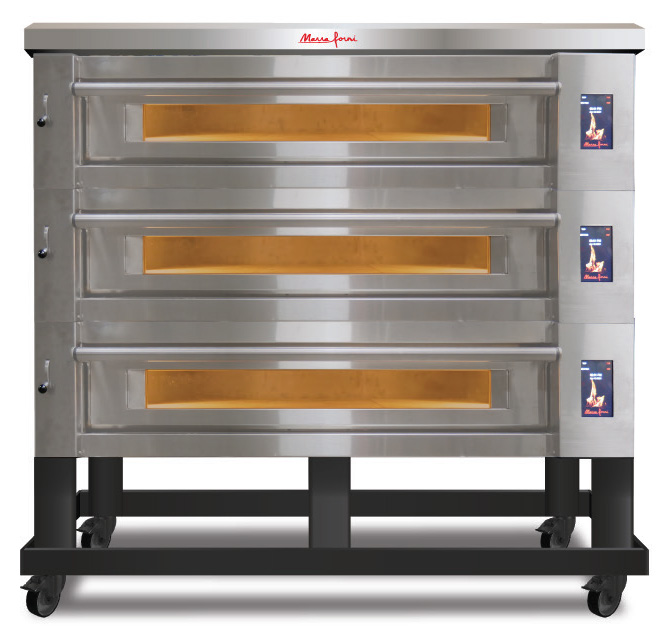 Product image #5 for Marra Forni ELST55-36/3 Three-Deck Electric Stackable Deck Oven with 55 x 36-Inch MarraStone Cooking Surfaces