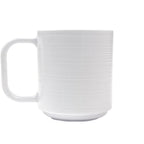 Thumbnail image #1 for G.E.T. Minski™ TM-12-MN-W Tritan Plastic Coffee Mug, 13 oz, White, Textured, Stackable Case of 2 Dozen