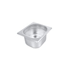 Thumbnail image #1 for CAC China STPS-22-4 1/6-Size Stainless Steel Solid Steam Pan, 4" Deep, 22 Gauge Case of 48
