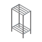 Thumbnail image #1 for Renfro Industries Inc. RISTAFSR36242 Tubular Wall-Mounted Shelving Unit, 2-Shelf, 36"W x 24"D x 60"H
