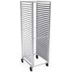 Thumbnail image #1 for Lockwood Manufacturing RA70-ER30E 30-Pan Aluminum Bagel Pan Rack for 18 x 26-Inch Pans, Open Sides, End Loading