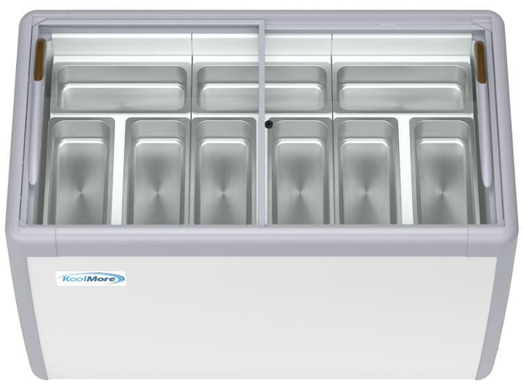 Product image #5 for KoolMore 50-Inch Gelato Dipping Cabinet Display Freezer, 13 Cu. Ft., Sliding Glass Door