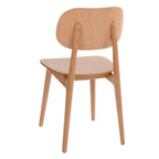 Thumbnail image #2 for G & A Commercial Seating 4615-PS Stackable Side Chair, European Beechwood Frame, Plain Wood Back, Upholstered Seat