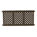 Thumbnail image #1 for Grosfillex US963423 Interlocking Brown 3-Panel Fence Section