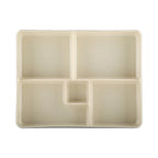 Thumbnail image #1 for G.E.T. Karma - EGS JW11852T-ES Rectangular Melamine Bento Box, Two-Tone Sand Interior/Ebony Exterior, 10-3/4 x 8-3/8 x 2 in Case of 3