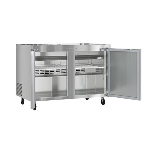 Product image #8 for KoolMore 48-Inch Two-Section Undercounter Reach-In Refrigerator with Solid Stainless Steel Doors
