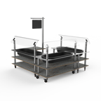 Thumbnail image #1 for Steelite International Mogogo, Modular MGCMLB03GSXW 3-Tier Self-Service Chilled Salad Station, Insulated Ice Bin, 100-1/2"W x 100-1/2"D