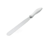 Thumbnail image #1 for Browne USA Foodservice InnovaTools 574386 Spatula, 11" Overall, 6"L x 1"W German Carbon Steel Blade, White Nylon Handle