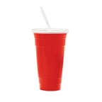 Thumbnail image #1 for G.E.T. GET SC-32-R Plastic Tumbler, 32 oz, Red, Polypropylene Dozen Case of 2 Dozen