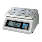 Thumbnail image #1 for Penn Scale CAS SW-10W Washdown Digital Portion Control Scale, 10 lb Capacity, Stainless Steel Platform, Plastic Housing, Legal for Trade