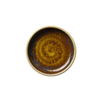Thumbnail image #1 for Steelite Performance, Aurora Vesuvius Amber 17840470 Round Ceramic Stacking Tray, 4 oz, 4 inch, Amber 1 Dozen