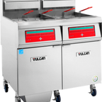 Thumbnail image #2 for Vulcan QuickFry™ 4VHG70CF 4-Tank Gas Fryer Battery, 70 lb per Vat, Computer Controls, Built-In Filtration