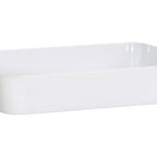 Thumbnail image #1 for Cal-Mil 24132-1410-15BOWL Rectangular Melamine Bento Sushi Box with Bowl, White, 14 x 10.5 x 3 in Case of 3
