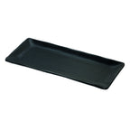 Thumbnail image #1 for G.E.T. Nara™ RP-1253-BK Rectangular Melamine Platter, Black, 12"L x 5-1/4"W 1 Dozen