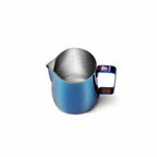 Thumbnail image #2 for Espresso Parts Barista Basics EPPITCHER12-BLUE 12 oz Blue 18/8 Stainless Steel Frothing Pitcher with Handle