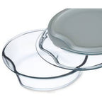 Thumbnail image #1 for Kadra Kitchenware Simax SX-6926/6936/L Round Clear Glass Casserole Dish with Lid, 11-Inch Case of 3