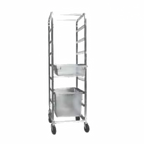 Thumbnail image #1 for SPG International Kelmax 4H0731 Mobile Aluminum Poly Food Box Rack, 8-Box Capacity, Open-Sided, Full-Height