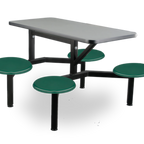 Thumbnail image #1 for JustChair Manufacturing CLUS-SQ42-4S-BS Square Cluster Table Unit, 42 x 42 in, 4 Button-Style Swivel Seats, Welded Steel Frame