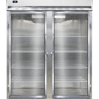 Thumbnail image #1 for Continental Refrigerator 2RESNSAGD Two-Section Reach-In Refrigerator, Extra-Wide, Full-Height Glass Doors, Self-Contained, Stainless Steel Exterior
