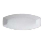 Thumbnail image #1 for Vertex China Ventana AV-L28 Satay Platter, 15-13/16" x 7", Rolled Edge, Bright White Glossy China 1 Dozen