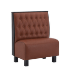 Thumbnail image #1 for ATSMFG ATS AT&S-ASD-K42-BT GR8 Kevin Deuce Booth, single, 30" long x 42" high, Sewn Button-tuft back, removable sinuous spring seat with connecting