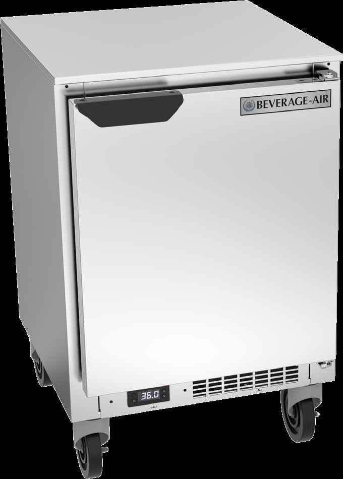 Product image #6 for Beverage-Air UCR20HC 20-Inch Shallow-Depth Undercounter Refrigerator, 2.25 Cu. Ft., Solid Door