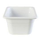 Thumbnail image #1 for Thunder Group GN1164W 1/6 GN Melamine Food Pan, 4-Inch Deep, White Case of 36
