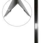 Thumbnail image #1 for NBR Equipment CGO-72 Outside Corner Guard, Stainless Steel, 2"W x 2"D x 72"H, Adhesive Tape Backing