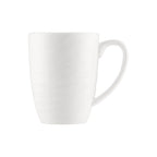 Thumbnail image #2 for CAC China Bahamas BHM-17 11 oz Embossed Bone White Porcelain Coffee Mug Case of 3 Dozen