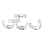 Thumbnail image #1 for Cal-Mil 3300-CLIPSET Salad Dressing Bottle Label Clips, Assorted Dressing and Blank Labels
