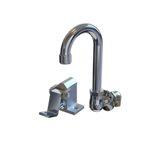 Thumbnail image #1 for NBR Equipment P5F1-WS3G Single-Hole Splash-Mount Single-Pedal Foot Valve with 3-1/2-Inch Gooseneck Spout