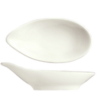 Thumbnail image #1 for Reserve by Libbey - Silk 987659353 Porcelain Oval Amuse Bouche Dish, 1 oz., 4"L x 2"W x 1-1/8"H