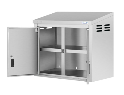 Product image #5 for KoolMore 36-Inch Stainless Steel Wall Cabinet with Hinged Locking Doors and 2 Shelves
