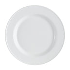 Thumbnail image #1 for CAC China Everest EVT-16 Porcelain Plate, 10-1/2" Round, Bone White, Bead Edge 1 Dozen