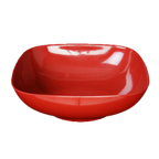 Thumbnail image #1 for Thunder Group Passion PS3111RD Square Melamine Bowl, 128 oz., 11", Red, Rounded Corners Case of 24