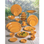 Thumbnail image #2 for Thunder Group CR009YW Melamine Plate, 9-1/4" Round, Wide Rim, Yellow Case of 4 Dozen